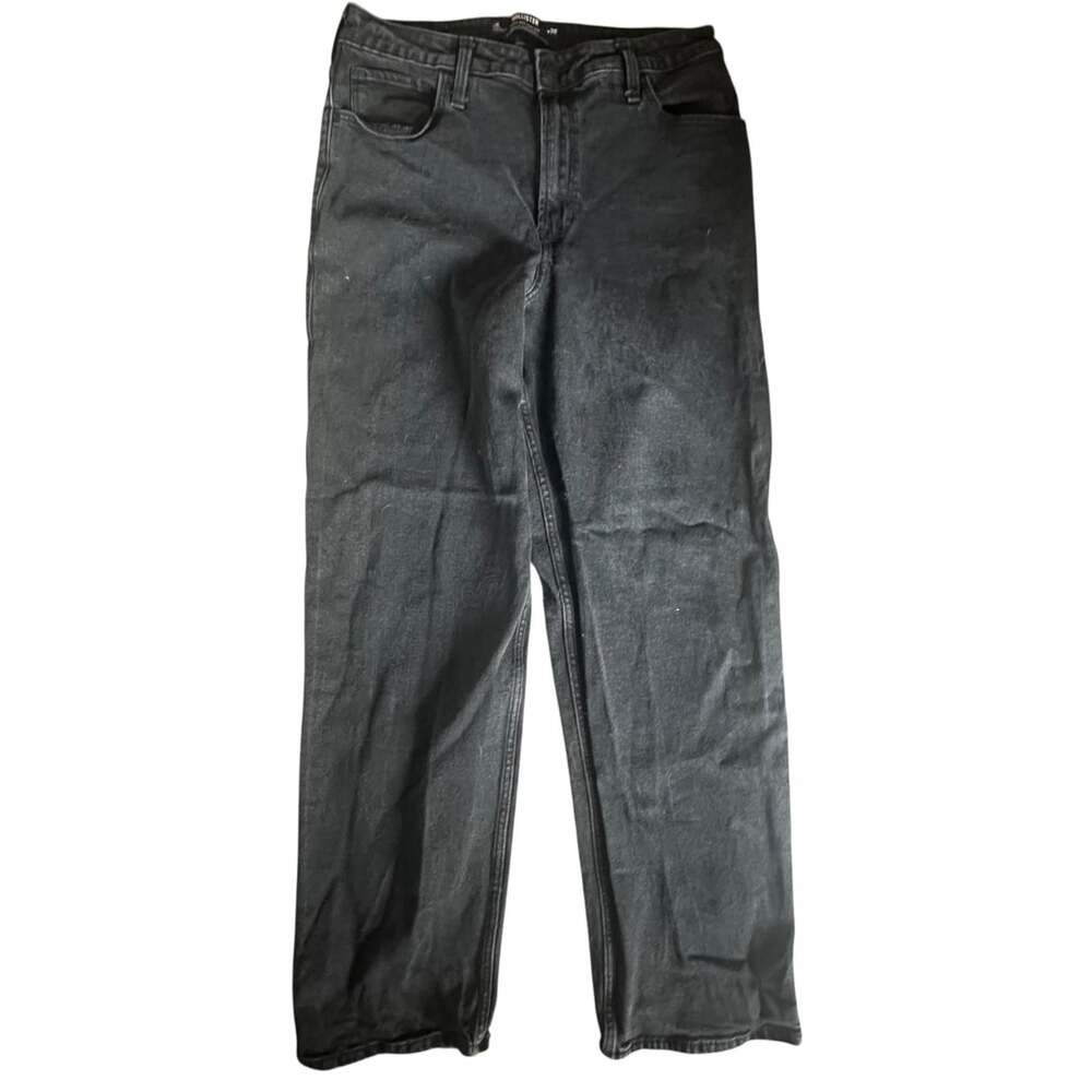 Hollister Jeans women's size 12R W31R, ultra high rise dad charcoal gray denim